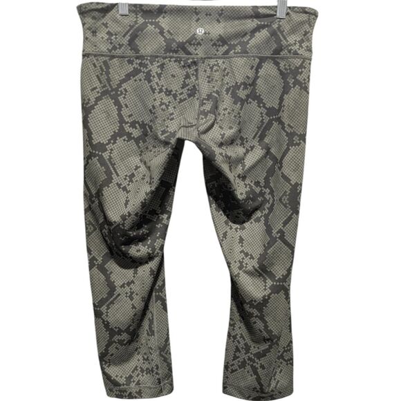 LULULEMON ATHLETICA Wunder Under Crop (Hi-Rise) Full-On Luon Size 12 - Picture 5 of 5